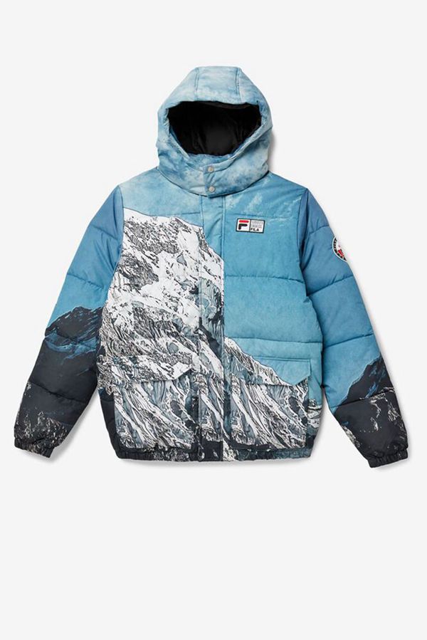 Jaquetas Fila Homem Branco/Pretas - Fila Blanc Puffer With Hood Portugal Online,KMOW-71358